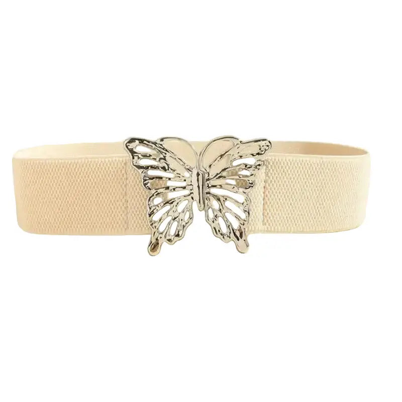 ceinture élastique pour femme ornée de fermoirs papillon