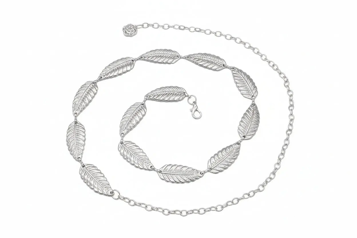 Ceinture Chaîne Feuille Élégance