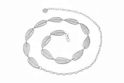 Ceinture Chaîne Feuille Élégance