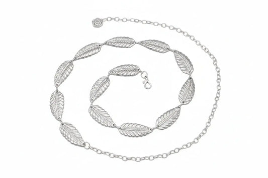 Ceinture Chaîne Feuille Élégance