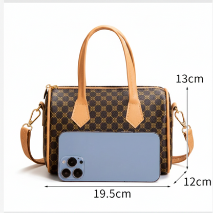 Sac à main vintage à imprimé contrasté pour femme
